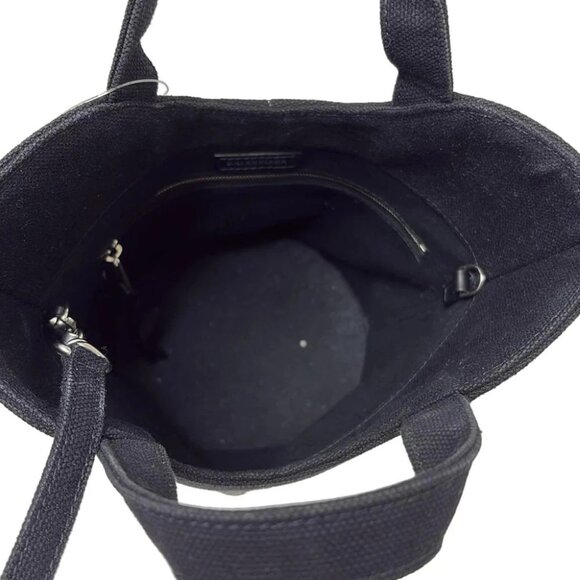 Auth BALENCIAGA - 619979 Black White Canvas Tote Bag - Picture 7 of 8